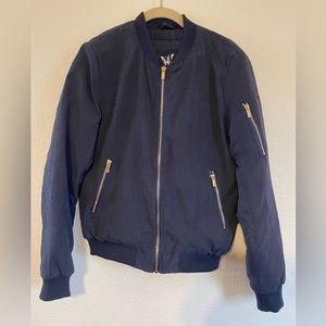 White Mark Bomber Jacket